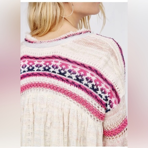 Free People Dreamland Crochet Knit Swingy Cardigan Sweater Size XS - Picture 7 of 16